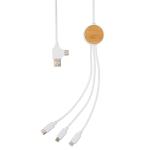 XD Collection Ontario 6-in-1 Kabel aus RCS recyceltem Kunststoff Weiß