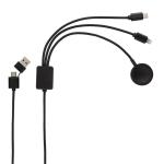 XD Xclusive Terra RCS rPET 6-in-1-Ladekabel mit Uhrenladegerät Grau