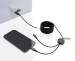 XD Xclusive Terra 3 Meter 4-in-1-Kabel aus RCS recyceltem PET Grau