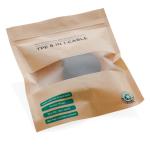 XD Collection 6-in-1 Kabel aus TPE und RCS Standard recyceltem Kunststoff Schwarz