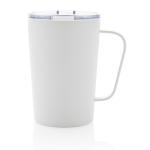 XD Collection RCS Recycled stainless steel modern vacuum mug with lid White