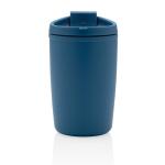 XD Collection GRS recycelter PP-Becher mit Flip-Deckel Blau