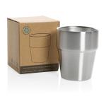 XD Collection Clark Doppelwandige RCS Kaffeetasse 300ml Silber