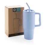 XD Collection Embrace deluxe RCS recycled stainless steel tumbler 900ml Light blue