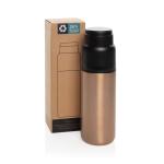 XD Collection Thermocup RCS recycled vacuum flask with cup 500ml Bronze