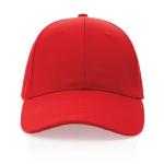 XD Collection Impact 6 panel 280gr Recycled cotton cap with AWARE™ tracer Red