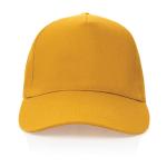 XD Collection Impact 5panel 280gr Recycled cotton cap with AWARE™ tracer Yellow