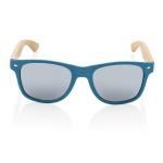 XD Collection Sonnenbrille aus Bambus und RCS recyceltem Kunststoff Blau