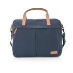 XD Collection Impact AWARE™ 16 oz. recycled canvas laptop bag Aztec blue