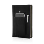 Swiss Peak Refillable notebook and pen set Black