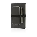 XD Collection Deluxe hardcover PU notebook A5 with phone and pen holder Convoy grey