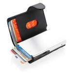 XD Collection Standard aluminium RFID cardholder with PU wallet Black