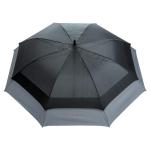 Swiss Peak AWARE™ 23" bis 27" erweiterbarer Regenschirm Schwarz/silber