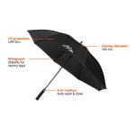 Nordic Drift Trail 27" AWARE™ RPET Sturm-Schirm mit UPF 50+ Schwarz