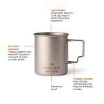 Nordic Drift Trail Ultraleichte Titan-Becher 450ml Silber