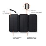 Nordic Drift Titan 10.000mAh Solar Powerbank with 3 Panels Schwarz