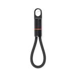Nordic Drift Everest USB-C 60W-Schnellladekabel m. Karabiner Schwarz