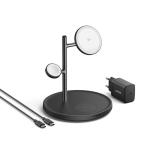 Anker MagGo Kabellose Ladestation (3-in-1 Ständer) Schwarz