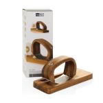 AdHoc RoccaAlio Knoblauchpresse mit Schneidebrett Braun