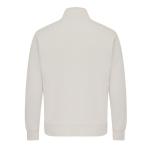 IQONIQ Elgon recycled cotton quarter zip sweater, ivory white, pebble gray Ivory white, pebble gray | XXS