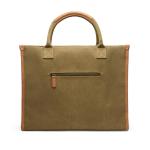 VINGA Bosler RCS recycled canvas office tote Green
