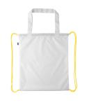 CreaDraw Shop RPET custom drawstring bag White/yellow