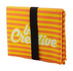 Fanseat Fold Individuelles RPET Sitzkissen Schwarz/weiss