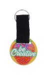 Woody Strap custom keyring, round Nature