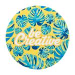 CreaFelt Drink Plus RPET felt coaster, circle White
