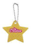 CreaFelt Key Xmas custom Christmas keyring, star White