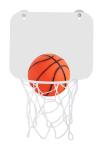 Crasket Basketball-Korb Weiß