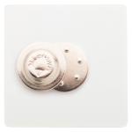 DomeBadge magnetic badge White/clip neck clear