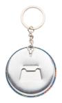 KeyBadge Bottle Button-Schlüsselanhänger Silber