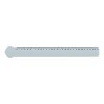Couler 30 30 cm ruler, circle White/clip neck clear