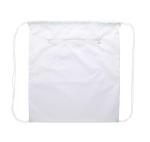 CreaDraw Zip custom drawstring bag White
