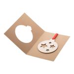TreeCard Eco Christmas card, ball Nature blue