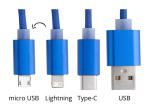 Scolt USB-Ladekabel Blau
