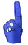 Fanly cheering hand Aztec blue