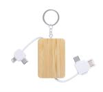 Rusell keyring USB charger cable White