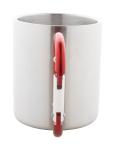 Bastic stainless steel mug Red/silver