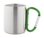 Bastic stainless steel mug Silver/green