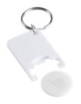 Zabax Schlüsselanhänger mit Einkaufswagenchip Weiß