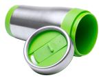 Caprol Thermobecher, silber Silber, lindgrün