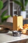 Santoku bamboo knife block Nature