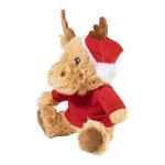 Mjukren RPET Plüsch-Weihnachtsrentier, natur Natur,rot