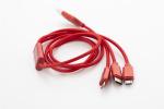 Ralong USB-Ladekabel Rot