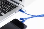 Rafob USB-Ladekabel mit Schlüsselanhänger Blau