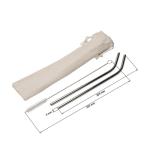 Straw set "Steel" Silver