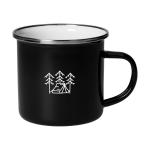 Emaille-Becher "Cozy", 300 ml, schwarz Schwarz/weiss
