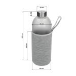 Glasflasche mit Hülle "Iced" 1,0 l Transparent